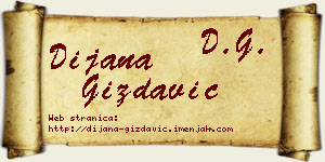 Dijana Gizdavić vizit kartica